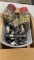 Box of sprinkler parts & tarp eyelets