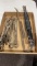 Box of combo wrenches, scaler & pry bars