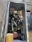 Box of air line fittings & paint guns