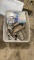 Tub of light fixtures & bulbs