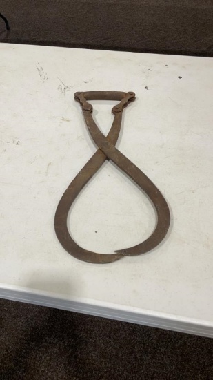 Antique ice block hook/tongs