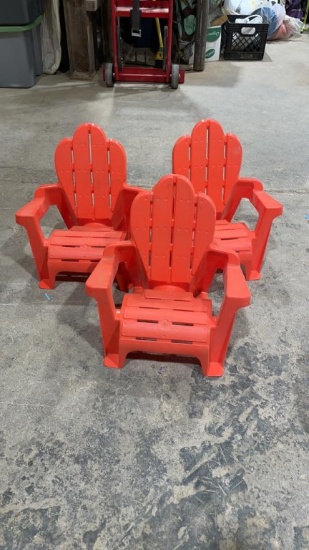 3 kiddy chairs