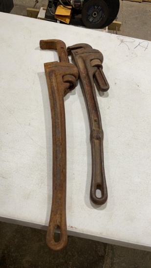 Lot of 2—24” RIDGID pipe wrenches