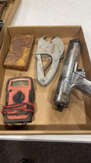 Volt meter,timing light,assorted drain plugs &