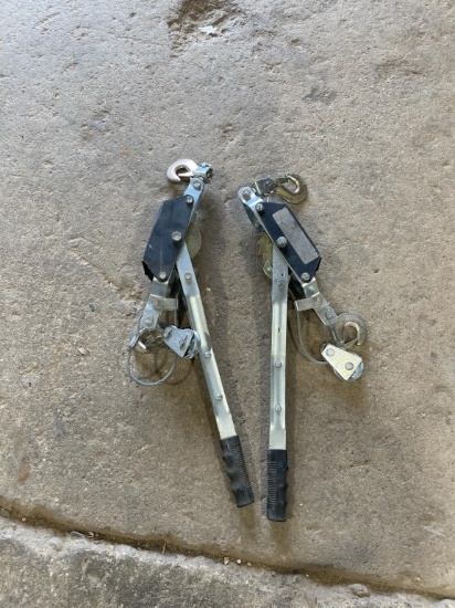 Pair of small come-alongs