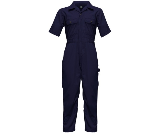 New poplin unlined short sleeve coveralls