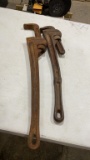 Lot of 2—24” RIDGID pipe wrenches
