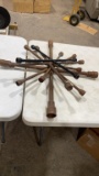 Lot of 5—4-Way lug wrenches