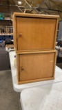 2 wooden storage cabinets