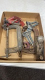 Box of clamps & plane