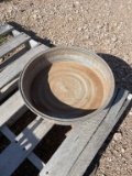 2 galvanized oil pans