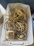 String of outdoor work lights