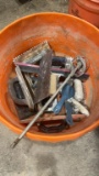 Tub of tile/grout trowels & floats