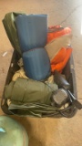 Tub of camping gear