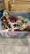Tub of porcelain dolls