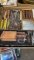 Box of new wood handle kitchen & steak knives