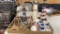 2 boxes of lighthouses & sea shell decor