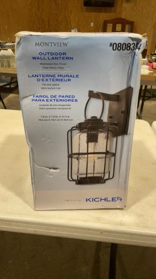 Outdoor wall lantern-weathered zinc finish