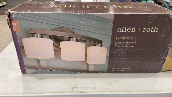 3-light vanity bar-brushed nickel finish