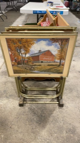 Coca-Cola TV tray set