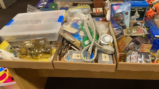3 boxes of household,electrical & plumbing