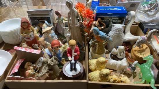2 boxes of figurines