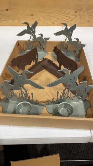 Box of metal cut-out bookends