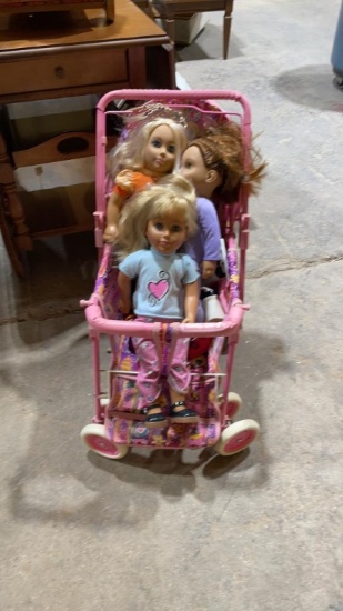 Doll stroller & dolls