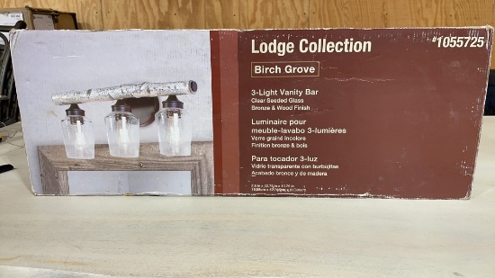 3-lite Vanity Bar. Lodge collection