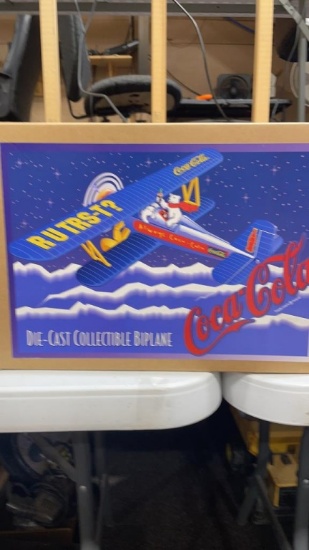 New Coca-Cola die cast Collectible Biplane
