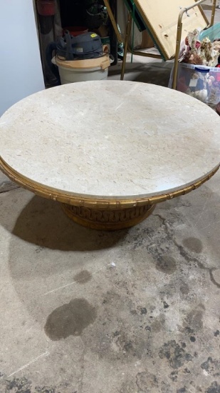 Round marble top coffee table