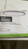 Flush mount ceiling fixture-brushed nickel finish