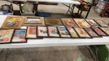 Large lot of Coca-Cola framed advertising prints