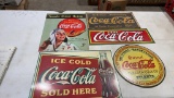 5 Coca-Cola metal signs