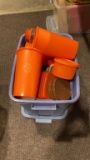 Tub of misc vintage Tupperware