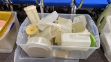 Tub of misc vintage Tupperware