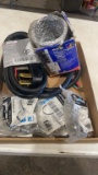 Box of dryer cords, vent hose & clamps
