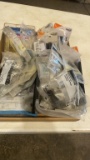 Box of misc hinges & cabinet pulls