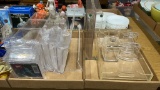 2 boxes of plastic containers & picture frames