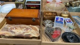 2 boxes of jewelry boxes & holders