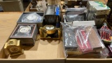 2 boxes of clocks & pen sets