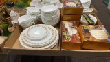 2 boxes of Butterfly Gold Corelle dishes