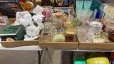 3 boxes of glass decorative items