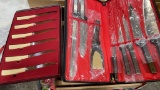 New Black Angus kitchen knives & white steak