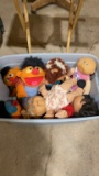 Tub of cabbage Patch dolls & Ernie dolls