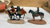 Decorative western metal bookends