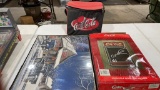 Coca-Cola framed print,chalkboard & cooler