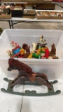 Tub of rocking horses
