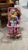 Doll stroller & dolls
