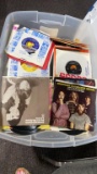 Tub of vinyl records
